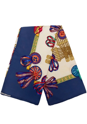 Hermès Pre-Owned 1990-2010 Les Rubans du Cheval Silk Scarf 90 scarves - Blue