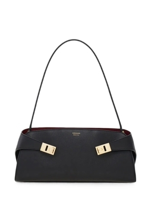 Ferragamo Hug embossed leather tote bag - Black