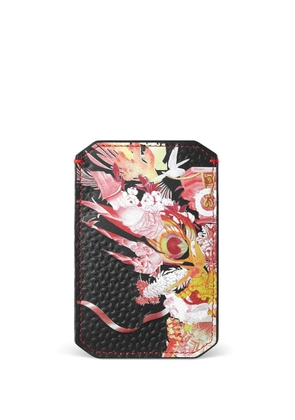 Shanghai Tang x Jacky Tsai Flower Dragon card case - Black