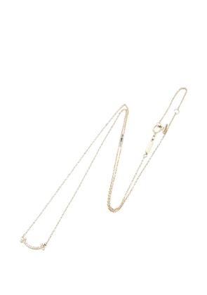 Tiffany & Co Eyewear 2010s mini T-smile diamond necklace - Gold