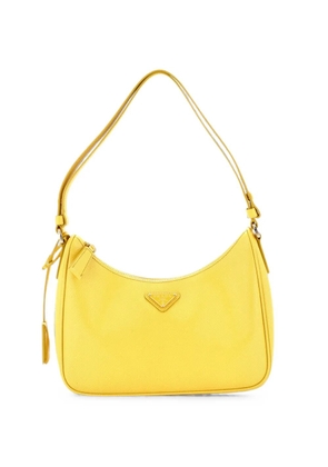 Prada Pre-Owned Re-Edition Hobo Saffiano Leather Mini shoulder bag - Yellow