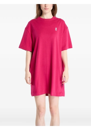 On logo-print T-shirt dress - Pink