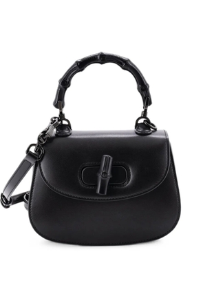 Gucci Pre-Owned Bamboo 1947 Top Handle Bag Leather Mini shoulder bag - Black
