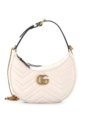 Gucci Pre-Owned GG Marmont Half Moon Matelasse Leather Mini hobo bag - Neutrals