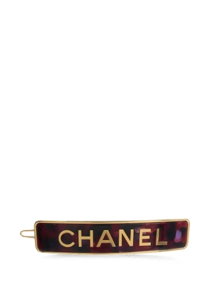 CHANEL Pre-Owned logo-embellished hair clip - Gold