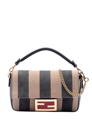 Fendi Pre-Owned 2010-2026 Mini Pequin Nubuck Baguette satchel - Brown