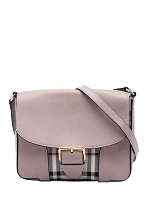 Burberry Pre-Owned 2000-2017 Small Haymarket Check Nylon and Leather Dickens crossbody bag - Pink