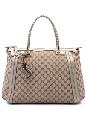 Gucci Pre-Owned 2016-2026 GG Canvas Bella Convertible Tote satchel - Neutrals