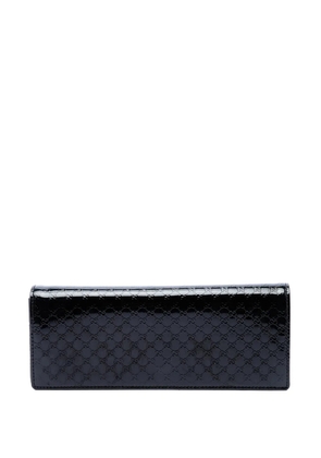 Gucci Pre-Owned 2016-2026 Microguccissima Patent Broadway clutch bag - Black