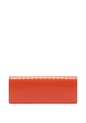 Gucci Pre-Owned 2016-2026 Microguccissima Patent Broadway clutch bag - Orange