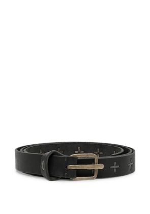 Ma+ cross-staples Q-buckle belt - Black