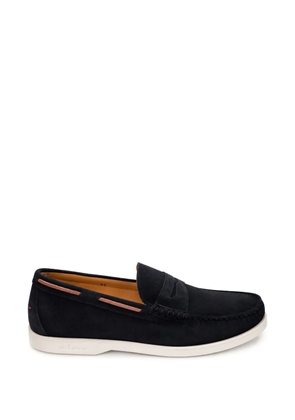 Kiton suede-finish leather loafers - Blue