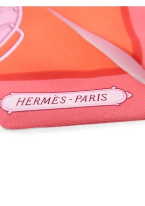 Hermès Pre-Owned Twilly chain-link silk scarf - Orange