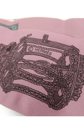 Hermès Pre-Owned Twilly print-detail scarf - Purple