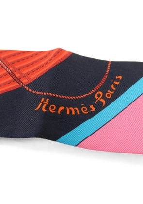 Hermès Pre-Owned geometric-print silk scarf - Purple