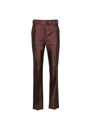 TOM FORD metallic-effect tailored trousers - Brown