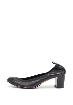 CHANEL Pre-Owned CC block heel pumps - Black