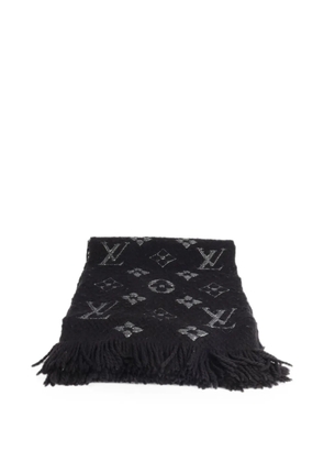 Louis Vuitton Pre-Owned Logomania fringed scarf - Black