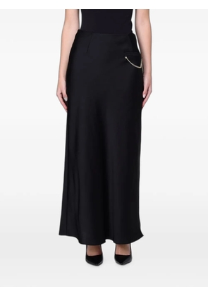 Armani Exchange chain-detail satin skirt - Black
