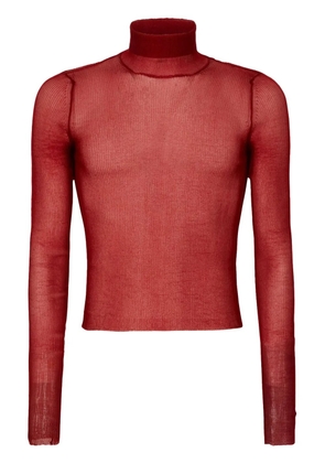 GCDS Celluloid semi-sheer top - Red