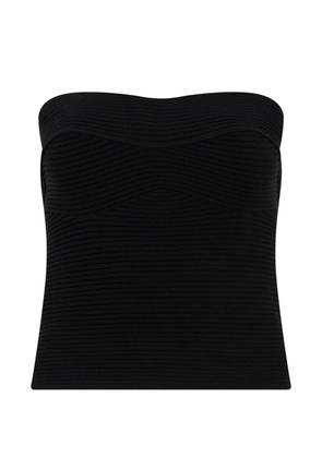 Alberta Ferretti ribbed-knit tube top - Black