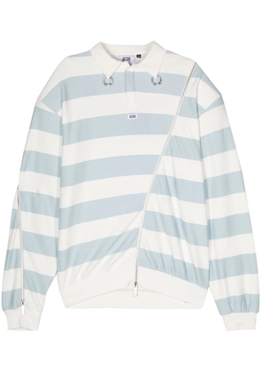 GCDS striped jersey polo shirt - Blue