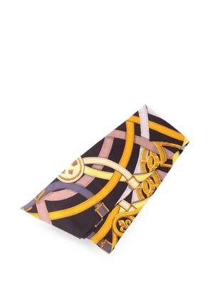 Hermès Pre-Owned graphic-print silk scarf - Black