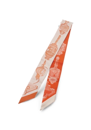 Hermès Pre-Owned Twilly lantern-print scarf - Orange