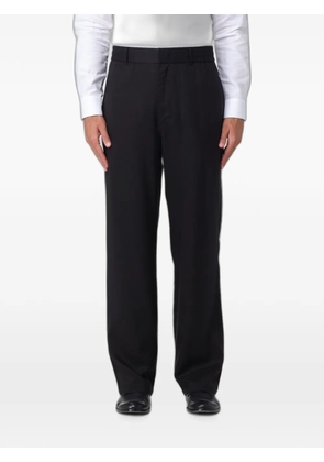 Armani Exchange elasticated-waist wide-leg trousers - Black