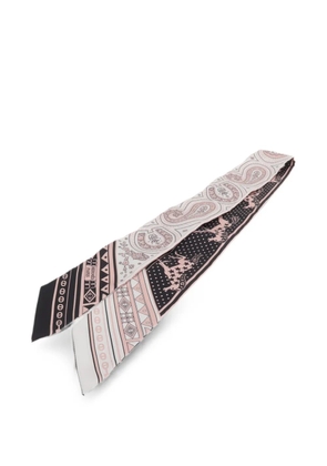 Hermès Pre-Owned Cheval de Coeur bandana twilly scarf - Black