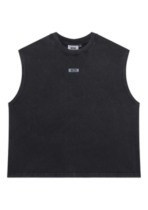 GCDS stone-washed tank top - Grey