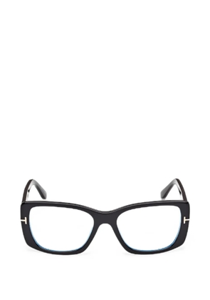 TOM FORD Eyewear T-motif rectangle-frame glasses - Black