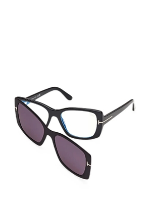 TOM FORD Eyewear T-motif rectangle-frame glasses - Black