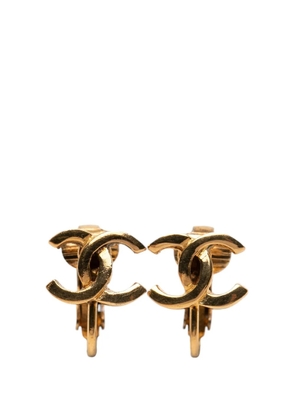 CHANEL Pre-Owned 1950-1970 CC Gold Plated Clip On Earrings costume earrings