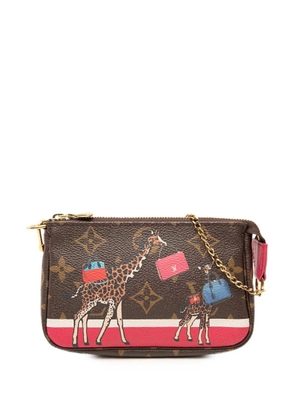 Louis Vuitton Pre-Owned 2017 Monogram Giraffe Christmas Mini Pochette Accessoires handbag - Brown