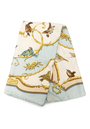 Hermès Pre-Owned 1990-2000 La Cle des Champs Silk Scarf 90 scarves - Blue