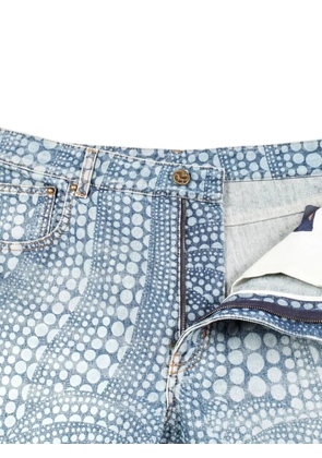 Louis Vuitton Pre-Owned x Yayoi Kusama 1910s Allover Dots denim trousers - Blue