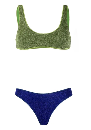 Oséree shimmer mix and match bikini set - Green