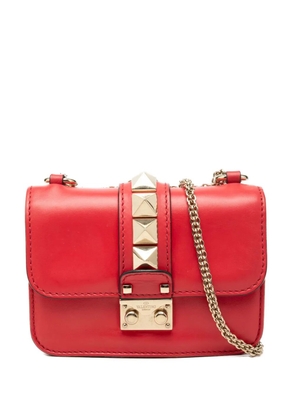Valentino Garavani Pre-Owned 2000-2017 Mini Leather Rockstud Glam Lock crossbody bag - Red