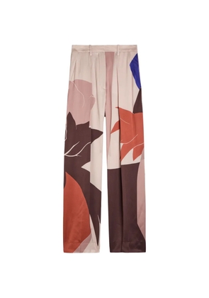 Victoria Beckham Cecilia abstract-print tailored trousers - Neutrals