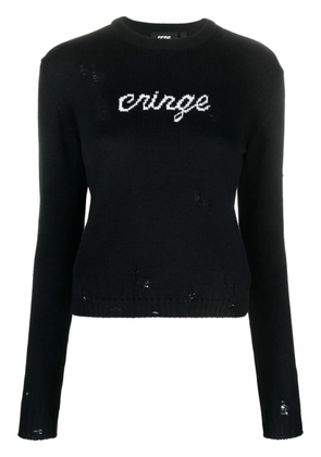 GCDS Cringe Sweater distressed-effect jumper - Black