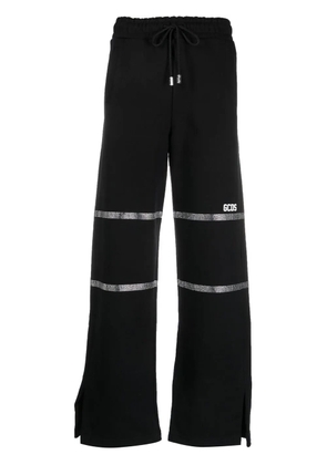 GCDS rhinestone-embellished trousers - Black