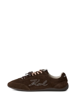 Karl Lagerfeld Altia Signia embroidered sneakers - Brown