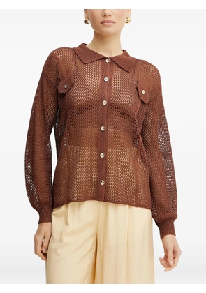 FRACOMINA pocket buttoned cardigan - Brown