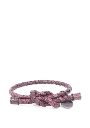 Bottega Veneta Pre-Owned braided leather bracelet - Grey