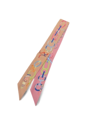 Hermès Pre-Owned Twilly chain-print scarf - Neutrals