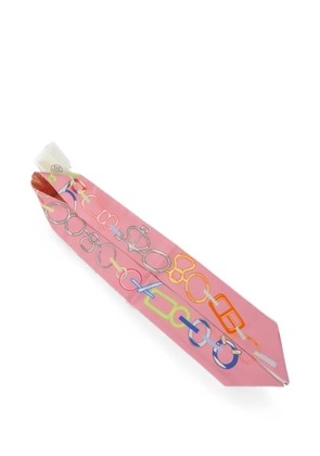 Hermès Pre-Owned Twilly chain-print scarf - Neutrals