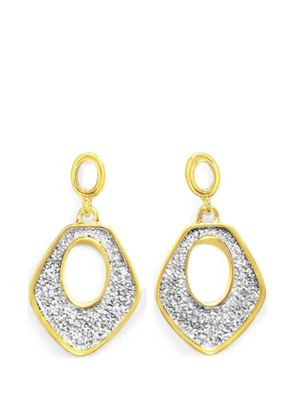 HZMER JEWELLERY Sukha glitter-effect drop earrings - Gold
