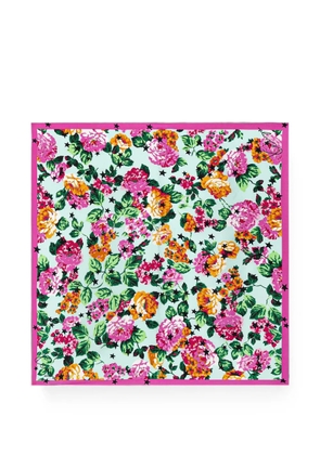 Kenzo floral-print star-print scarf - Pink