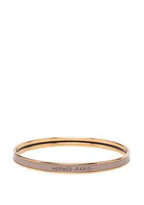 Hermès Pre-Owned 2000-2026 Extra Narrow Enamel Uni Bangle 62 costume bracelet - Brown